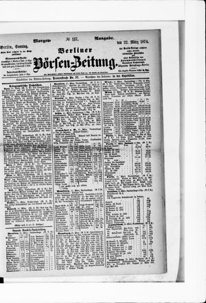 Berliner Börsen-Zeitung vom 22.03.1874