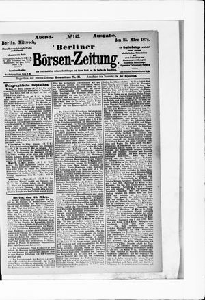 Berliner Börsen-Zeitung vom 25.03.1874