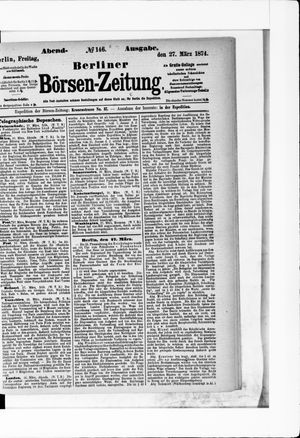 Berliner Börsen-Zeitung vom 27.03.1874