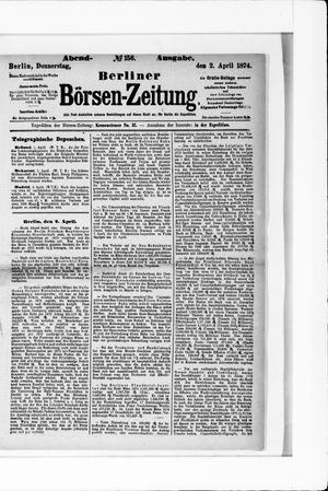 Berliner Börsen-Zeitung vom 02.04.1874