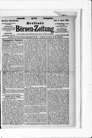 Berliner Börsen-Zeitung on Apr 4, 1874