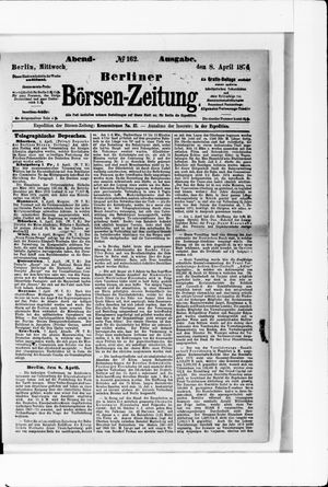 Berliner Börsen-Zeitung vom 08.04.1874