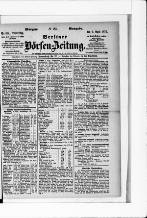Berliner Börsen-Zeitung vom 09.04.1874