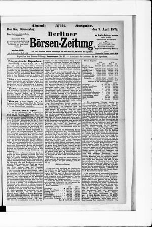 Berliner Börsen-Zeitung vom 09.04.1874