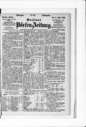 Berliner Börsen-Zeitung vom 10.04.1874