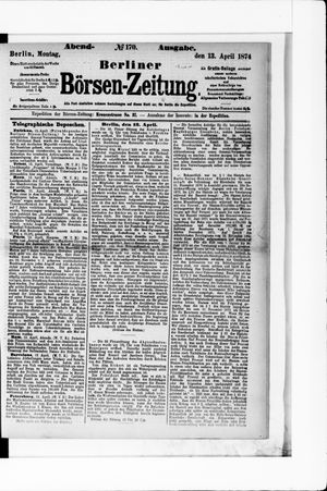 Berliner Börsen-Zeitung vom 13.04.1874