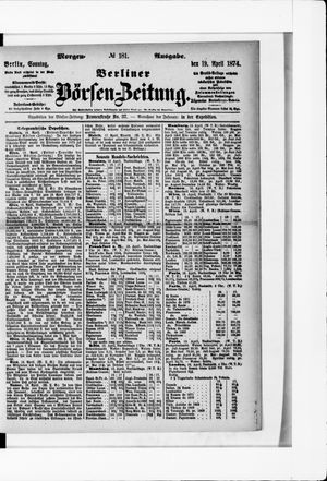 Berliner Börsen-Zeitung vom 19.04.1874