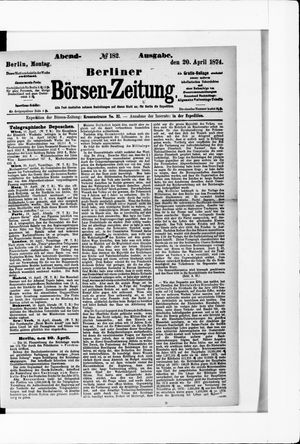 Berliner Börsen-Zeitung vom 20.04.1874