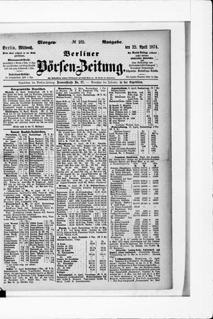 Berliner Börsen-Zeitung vom 22.04.1874