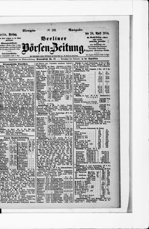 Berliner Börsen-Zeitung vom 24.04.1874