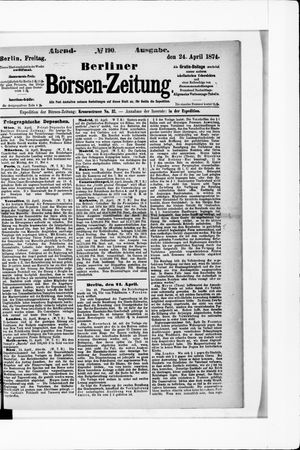 Berliner Börsen-Zeitung vom 24.04.1874