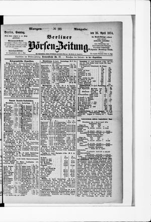 Berliner Börsen-Zeitung vom 26.04.1874