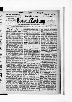 Berliner Börsen-Zeitung vom 30.04.1874