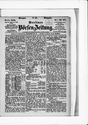 Berliner Börsen-Zeitung vom 01.05.1874