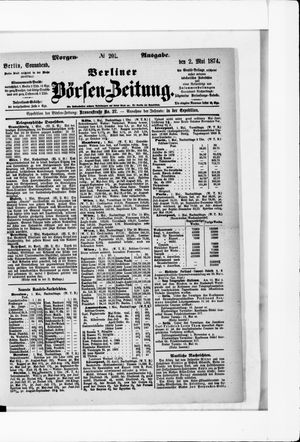 Berliner Börsen-Zeitung vom 02.05.1874