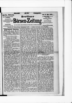 Berliner Börsen-Zeitung vom 06.05.1874