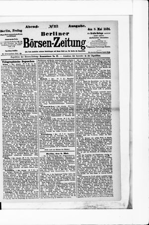 Berliner Börsen-Zeitung vom 08.05.1874