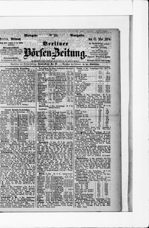 Berliner Börsen-Zeitung vom 13.05.1874