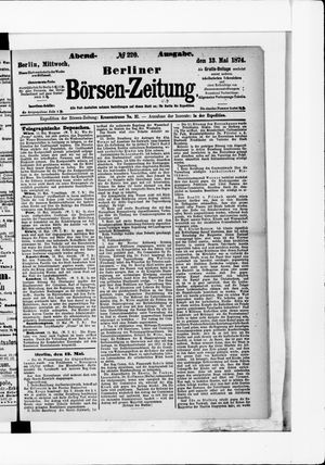 Berliner Börsen-Zeitung vom 13.05.1874