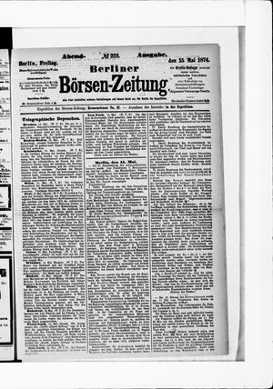 Berliner Börsen-Zeitung vom 15.05.1874