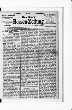 Berliner Börsen-Zeitung vom 16.05.1874