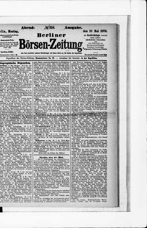 Berliner Börsen-Zeitung vom 18.05.1874