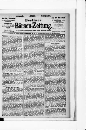 Berliner Börsen-Zeitung vom 19.05.1874