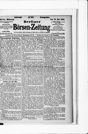 Berliner Börsen-Zeitung vom 20.05.1874