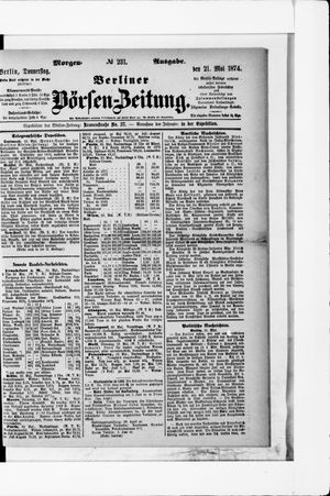Berliner Börsen-Zeitung on May 21, 1874