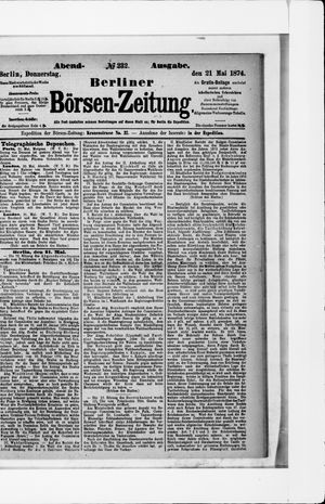 Berliner Börsen-Zeitung vom 21.05.1874
