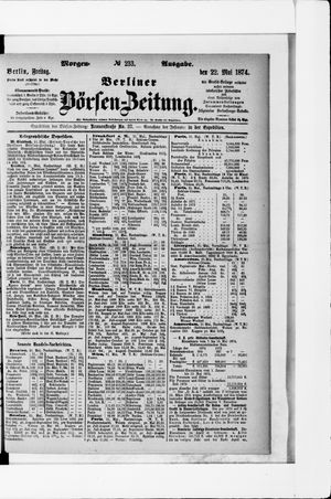 Berliner Börsen-Zeitung on May 22, 1874