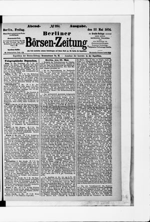 Berliner Börsen-Zeitung on May 22, 1874