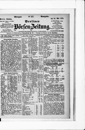Berliner Börsen-Zeitung vom 24.05.1874