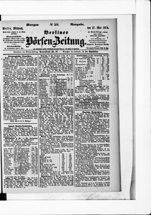 Berliner Börsen-Zeitung vom 27.05.1874
