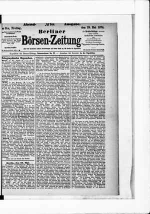Berliner Börsen-Zeitung vom 29.05.1874