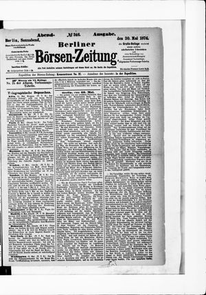 Berliner Börsen-Zeitung vom 30.05.1874