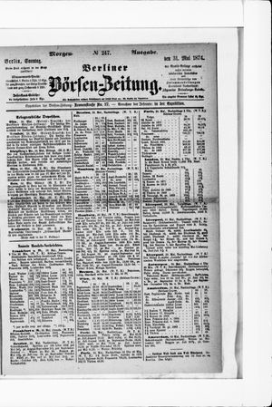 Berliner Börsen-Zeitung vom 31.05.1874