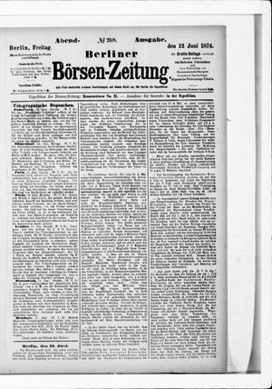 Berliner Börsen-Zeitung vom 12.06.1874