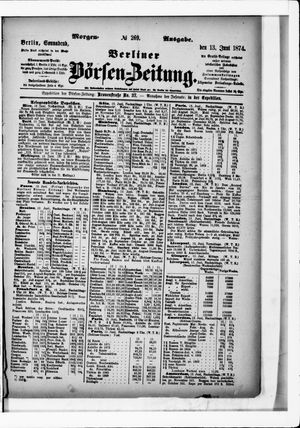 Berliner Börsen-Zeitung on Jun 13, 1874