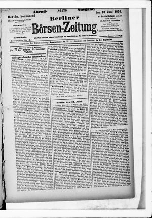 Berliner Börsen-Zeitung on Jun 13, 1874