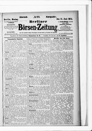 Berliner Börsen-Zeitung vom 15.06.1874