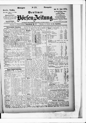 Berliner Börsen-Zeitung vom 16.06.1874