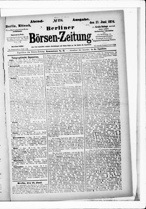 Berliner Börsen-Zeitung vom 17.06.1874