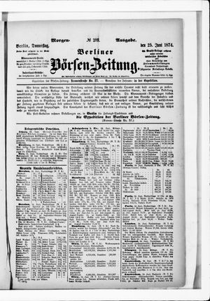 Berliner Börsen-Zeitung vom 25.06.1874