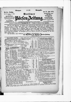 Berliner Börsen-Zeitung vom 30.06.1874