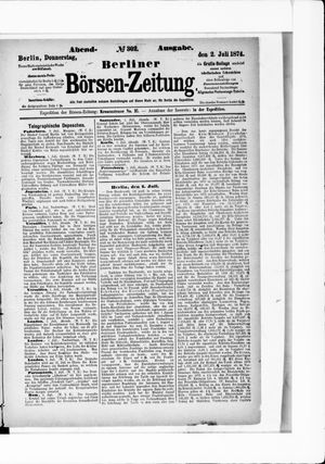 Berliner Börsen-Zeitung on Jul 2, 1874