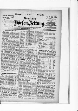 Berliner Börsen-Zeitung vom 09.07.1874