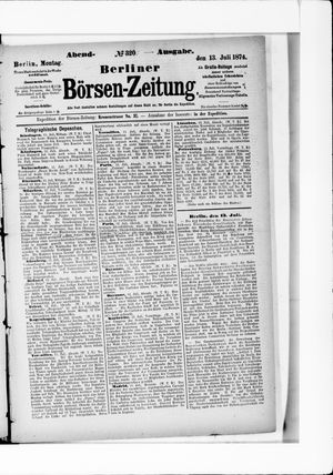 Berliner Börsen-Zeitung on Jul 13, 1874