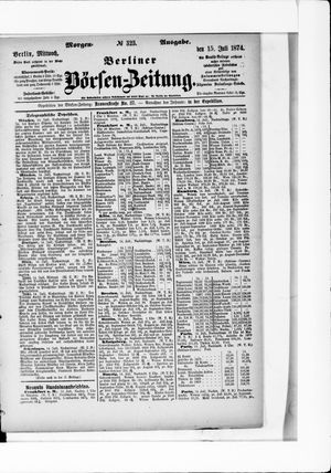 Berliner Börsen-Zeitung vom 15.07.1874