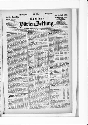 Berliner Börsen-Zeitung vom 16.07.1874